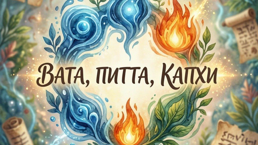Вата, Питта и Капха — три доши аюрведы: вода, огонь и растения
